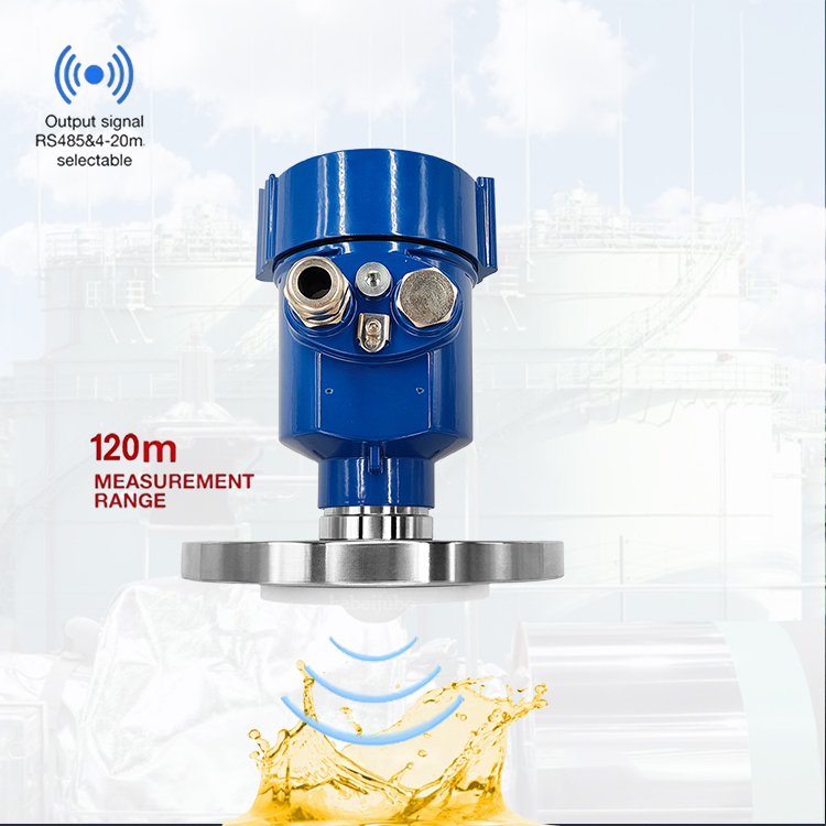 JBRD-800FX-P ATEX Certified 80GHz Continuous Wave radar Level Sensor Transmitter, Suitable for Cement Raw Material Silos.