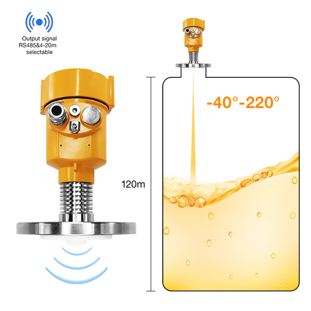 JBRD-800FX-GP Explosion ProofNon-Contact 80GHz Continuous Wave Radar Level Transmitter Sensor 