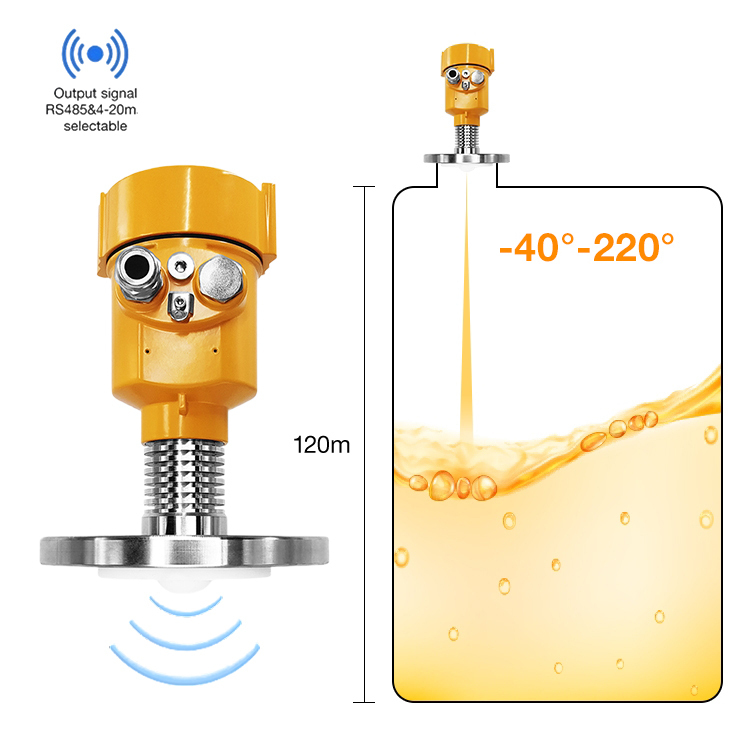 JBRD-800FX-GP Explosion ProofNon-Contact 80GHz Continuous Wave Radar Level Transmitter Sensor 