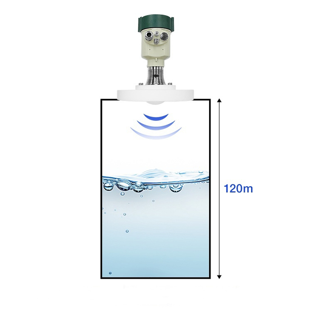 JBRD-800FD-FP PTFE Non Contact Liquid Level Sensor 80g Radar Level Meter coal Silo Level Sensor