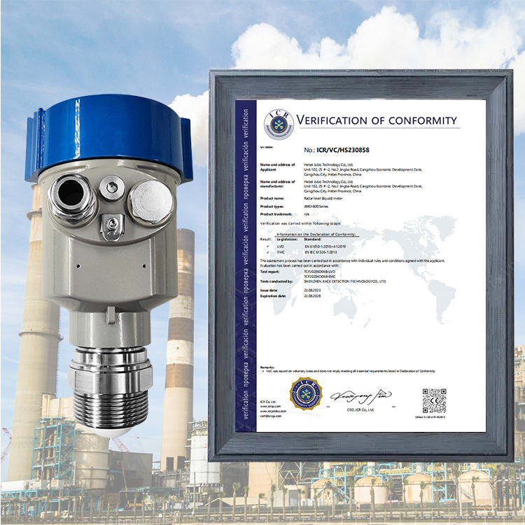 JBRD-800CX Low-power, small-lens radar level transmitter | 4-20mA + HART output | Suitable for explosion-proof areas