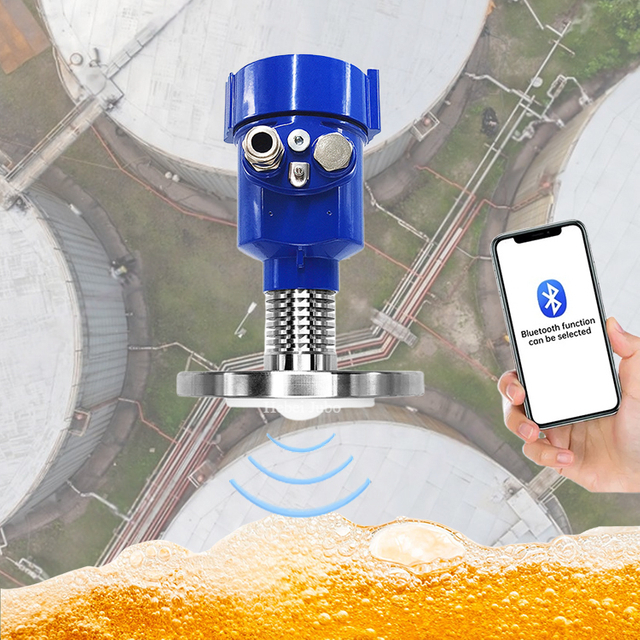 JBRD-800FX-GP Non-Contact Radar Level Sensor for Silo Measurement with 0.1% Accuracy and Stainless Steel & Cast Aluminum Construction