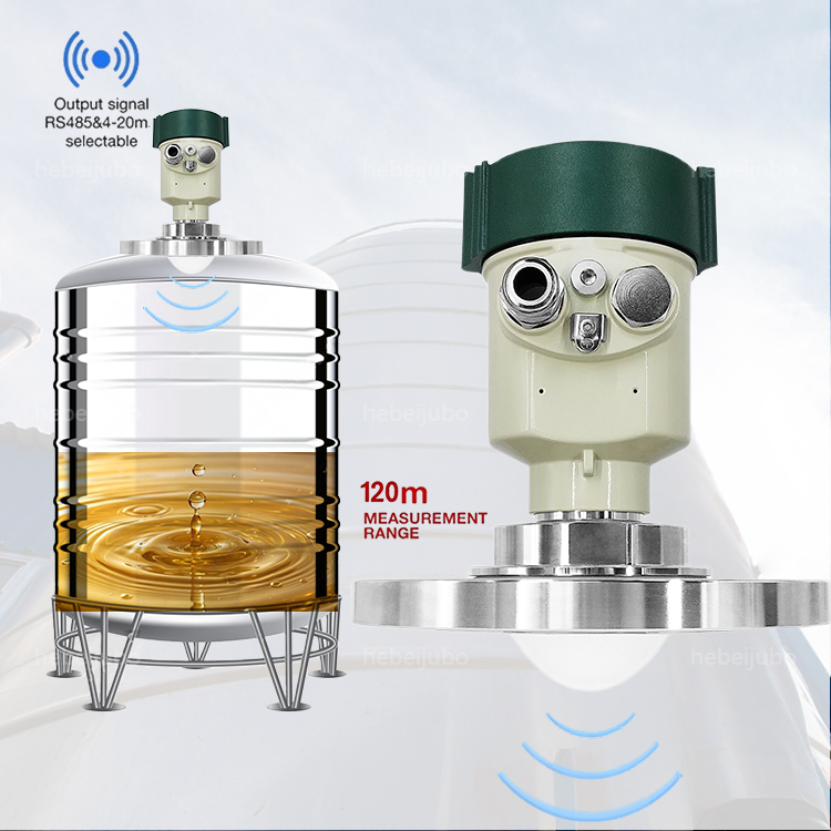 JBRD-800CD 80GHz high-frequency radar level sensor, CE certified radar level gauge for oil level measurement.