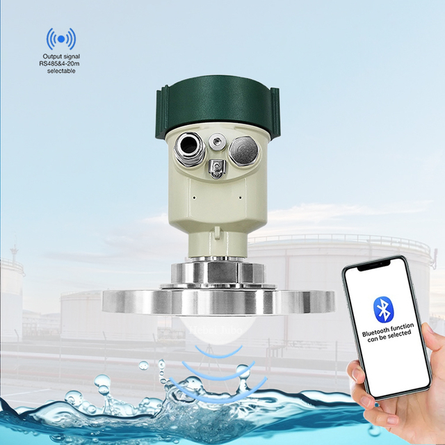 JBRD-800CD Industrial radar level transmitter sensor with 0.1% accuracy, suitable for chemical/petroleum fuel tanks