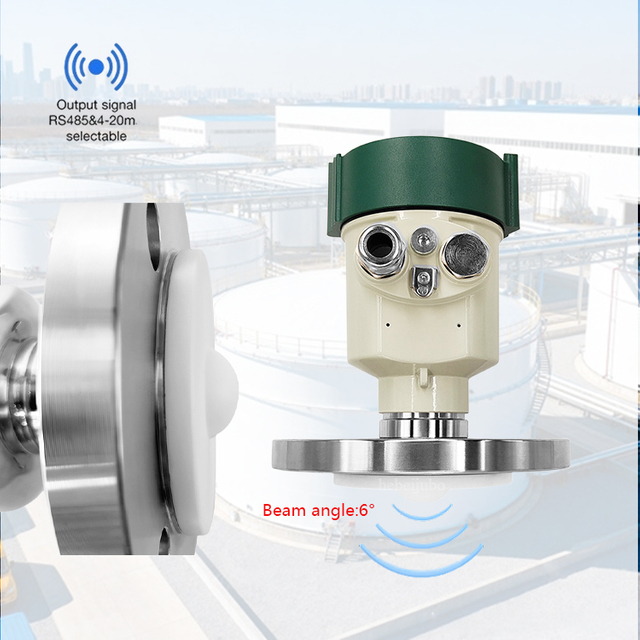 JBRD-800FX-P 80GHz FMCW Non-contact Intelligent Radar Level Sensor 1mm Accuracy for Mud & Liquid Tanks 