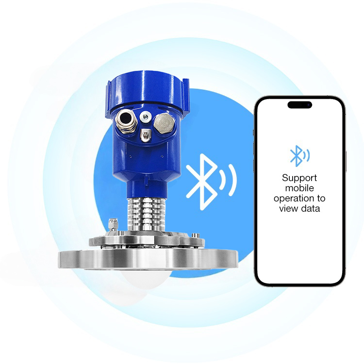 JBRD-800CD-GW 80GHz high frequency radar level transmitter | 120m range | industrial corrosion and explosion proof | 4-20mA/HART output