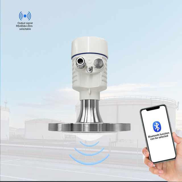  High Temperature Corrosion Resistant Aluminum Stainless Steel Radar Level Sensor 80GHz Explosion Proof Radar Level