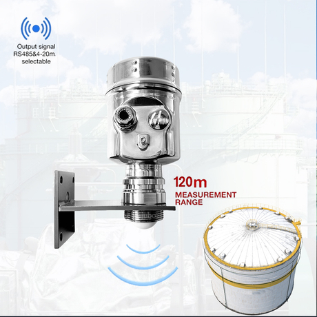 JBRD-800CX CE Certified High-frequency Non-contact radar Level Gauge, Measuring Range 0-120 Meters, Suitable for Fuel Tanks